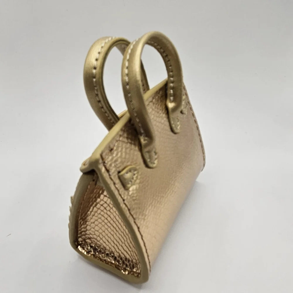 Chic Gold and Silver Mini Bag With Phone Chain Wristlet - Picture 4 of 6